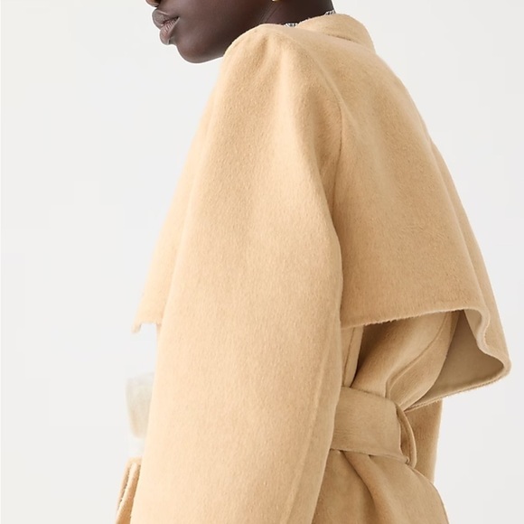 J crew natural sand Harriet trench coat in double-faced blend - Picture 2 of 6